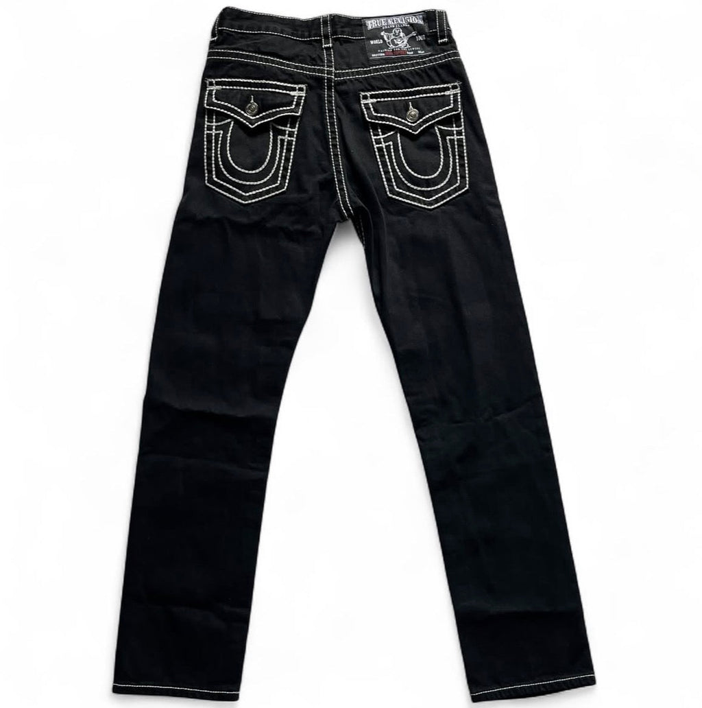 True Religion Rocco Jeans Super T No Flap Black Rinse